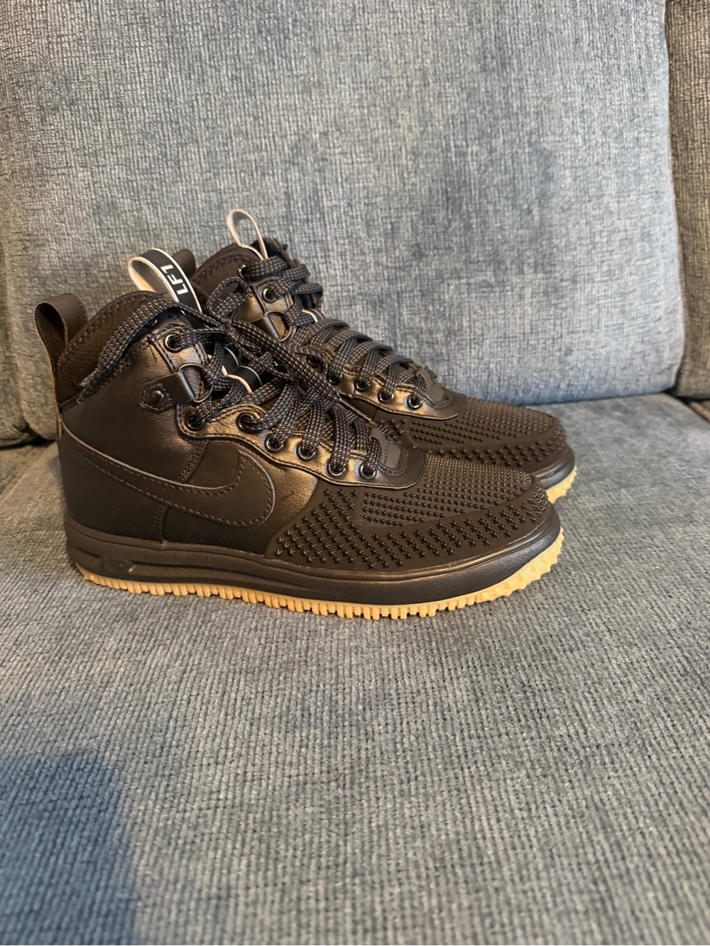 Nike Men’s Black High-Top Sneaker with Gum Sole